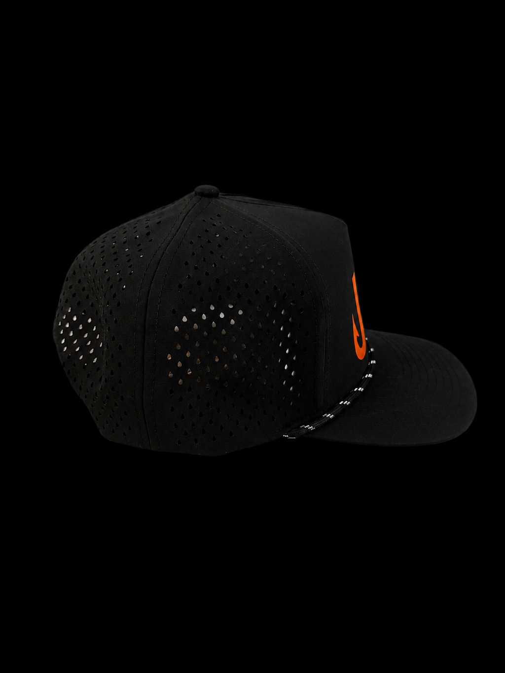 5 Panel Black Rope Hat JAM Logo