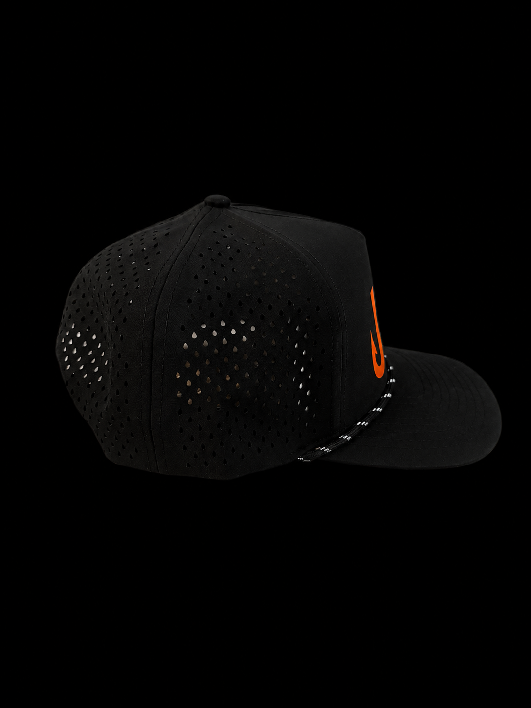 5 Panel Black Rope Hat JAM Logo