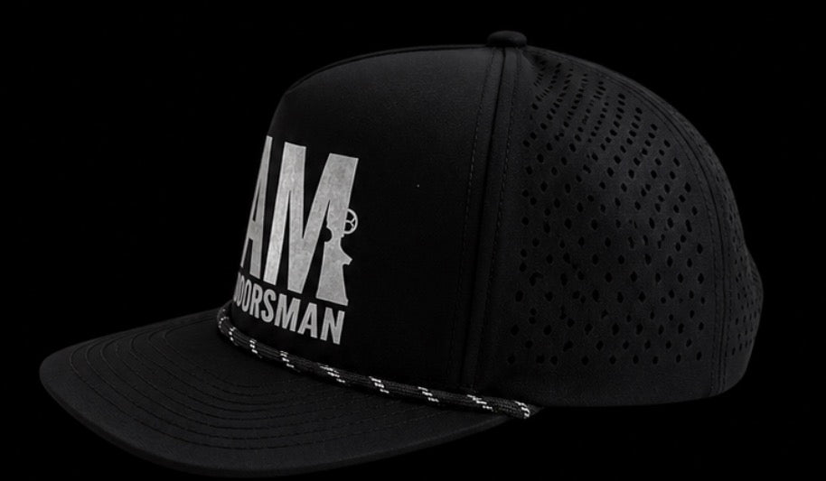 5 Panel Black Rope Hat JAM Logo