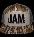 7 Panel Trucker Real BottomLand Camo JAM Logo